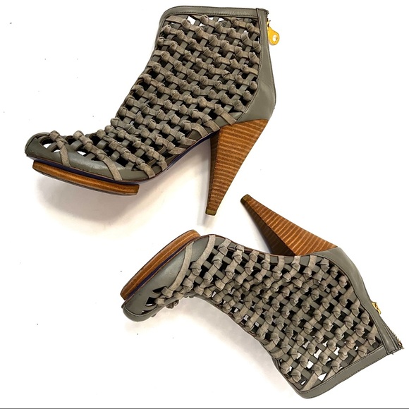 Charlie My Love Grey ATM Leather Bootie B19/15 - Picture 2 of 12